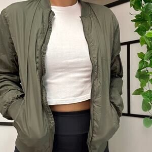 Women's Bomber Jacket with Pockets